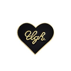 Funny Anti Love Black Heart Soft Enamel Pin